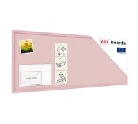 ALLboards Cork noticeboard with Pink ALLboards Cork Surface, 100×40 cm, Wooden Frame Lacquered in Pink