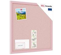ALLboards Cork noticeboard with Pink ALLboards Cork Surface, 40×40 cm, Wooden Frame Lacquered in Pink