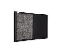 ALLboards Felt Boards and Magnetic Chalkboard Combi 60×40 cm in Black Wooden Frame + a Set of Accessories Included
