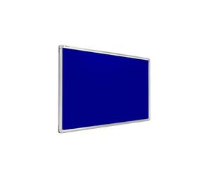 ALLboards Felt Noticeboard with Aluminium Frame 120x90cm, Textile Push pin Bulletin Board Blue
