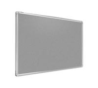 ALLboards Felt Noticeboard with Aluminium Frame 180x100cm, Textile Push pin Bulletin Board Grey