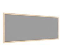 ALLboards Felt Noticeboard with Wooden Frame 100x40cm, Textile Push pin Bulletin Board Grey