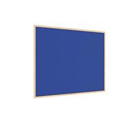 ALLboards Felt Noticeboard with Wooden Frame 100x80cm, Textile Push pin Bulletin Board Blue