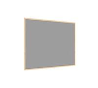 ALLboards Felt Noticeboard with Wooden Frame 100x80cm, Textile Push pin Bulletin Board Grey