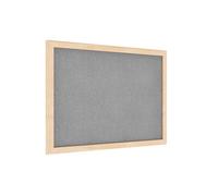 ALLboards Felt Noticeboard with Wooden Frame 40x30cm, Textile Push pin Bulletin Board Grey