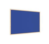 ALLboards Felt Noticeboard with Wooden Frame 90x60cm, Textile Push pin Bulletin Board Blue
