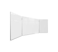 ALLboards Folding Whiteboard with Aluminium Frame 120×180 // 360 cm, Triptych Dry Erase Magnetic Whiteboard