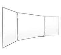 ALLboards Folding Whiteboard with Aluminium Frame 170x100cm//340cm, Triptych Dry Erase Magnetic Whiteboard