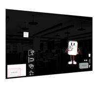 ALLboards Frameless Glass Magnetic Board, Black, 200 x 120 cm
