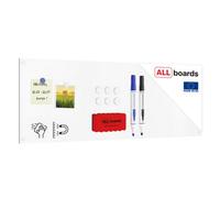 Allboards Frameless Magnetic Panel, Dry-Erase Magnetic Panel, 90X30 Cm
