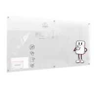 ALLboards Glass Board 200×100 cm Transparent Glass Whiteboard, Tempered Glass Writing Board