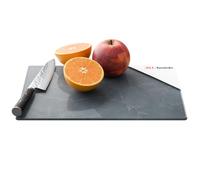 ALLboards Glass Chopping Board 30 × 20 cm - Anthracite Marble Kitchen Board, Protective Panel, Glass Serving Tray Splashback Worktop Saver for Kitchen Hob Protection Hot Cover Heat Resistant