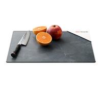 ALLboards Glass Chopping Board 30 × 40 cm - Anthracite Marble Kitchen Board, Protective Panel, Glass Serving Tray Splashback Worktop Saver for Kitchen Hob Protection Hot Cover Heat Resistant