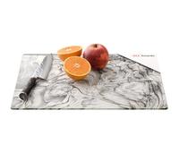 ALLboards Glass Chopping Board 30 × 40 cm - Petrified Wood Kitchen Board, Protective Panel, Glass Serving Tray Splashback Worktop Saver for Kitchen Hob Protection Hot Cover Heat Resistant