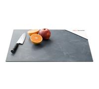 ALLboards Glass Chopping Board 50 × 40 cm - Anthracite Marble Kitchen Board, Protective Panel, Glass Serving Tray Splashback Worktop Saver for Kitchen Hob Protection Hot Cover Heat Resistant