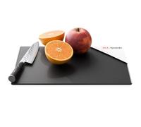 ALLboards Glass Chopping Board Black Classic Black 30x20cm Cutting Board Splashback Worktop Saver for Kitchen Hob Protection Hot Cover Heat Resistant Multi-Glass Plate Dishes Pad Work Surface