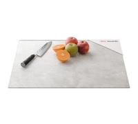 ALLboards Glass Chopping Board/Hob Cover 60 × 52 cm - Concrete II Splashback Worktop Saver for Kitchen Hob Protection Hot Cover Heat Resistant