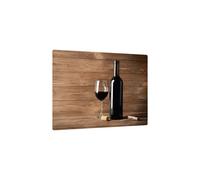 Allboards Glass Chopping Board Wine Cork Board Glass 30X40Cm Cutting Board Splashback Worktop Saver For Kitchen Hob Protection