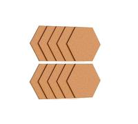 ALLboards Hexagonal Cork Board, Honeycomb Pieces 15×17 cm - 10 pcs, Corkboard Bulletin Board Notice Board