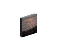 Allboards Key Cabinet With Whiteboard, Decorative Magnetic Glass Board Front Panel, Dark Wooden Planks Pattern