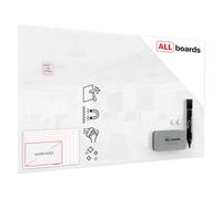 Allboards Magnetic Glass Board 200X120 Cm Premium Superwhite (Super White)