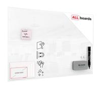 Allboards Magnetic Glass Board 90X60 Cm Premium Superwhite (Super White)