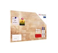 ALLboards Magnetic METALboards, Solid Wood 60×40 cm + a Set of Accessories Included
