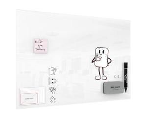 ALLboards Magnetic Super White Glass Board 90x60cm, Frameless, Glass Magnetic Whiteboard, Tempered Glass Writing Board