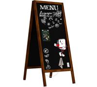 ALLboards Magnetic Waterproof Chalk A-Board/Pavement Sign 150x61 cm - Classic Brown