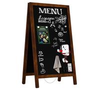 ALLboards Magnetic Waterproof Chalk A-Board/Pavement Sign 80x45 cm - Classic Brown