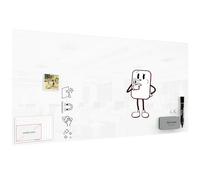 ALLboards Magnetic White Glass Board 120x60cm, Frameless, Glass Magnetic Whiteboard, Tempered Glass Writing Board