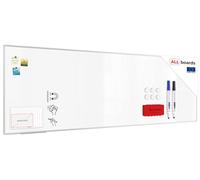 ALLboards Magnetic Whiteboard, 300 x 100 cm, Magnetic Board with Premium Expo Aluminium Frame and Pen Tray, White Magnetic Board, Dry Wipe Clean, Rewritable White Board