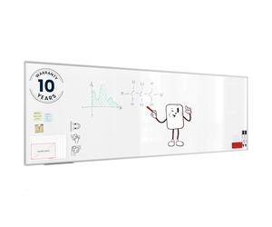 ALLboards Magnetic Whiteboard, 300 x 100 cm, Magnetic Board with Premium Expo Aluminium Frame and Pen Tray, White Magnetic Board, Dry Wipe Clean, Rewritable White Board