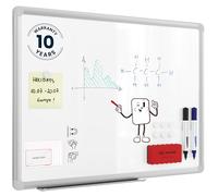 ALLboards Magnetic Whiteboard 60×45 cm with Silver Aluminium Frame Premium Expo, White Board Wipe Board Dry Erase Wall Mounted Office School