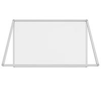 ALLboards Magnetic Whiteboard Display Case with Aluminium Frame 120x90cm, Lockable Poster Case with Whiteboard Rear Panel