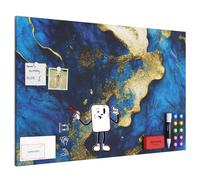 ALLboards METALboards Magnetic Board, Blue & Gold 90×60 cm + Free Accessories Set