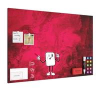 ALLboards METALboards Magnetic Board, Magenta Stone 90×60 cm + Free Accessories Set