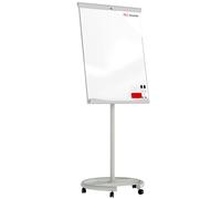 ALLboards Mobile Flipchart on Castors 100x70cm(1000x700mm), Adjustable Height, Magnetic Whiteboard Dry Wipe Surface