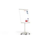 ALLboards Mobile Flipchart on Castors 100x70cm(1000x700mm), Adjustable Hight, Magnetic Whiteboard Dry Wipe Surface