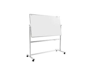 Allboards Mobile Pivoting Double Sided Whiteboard Dry Erase Ceramic Surface Aluminium Frame & Stand 180X120 Cm P3