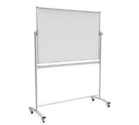 Allboards Mobile Whiteboard Premium With Aluminium Frame 160X120Cm, Mobile Revolving Magnetic Board Double-Sided Dry Erase Board
