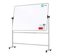 ALLboards Mobile Whiteboard: TM Idea Mobile Whiteboard - Double-Sided, Rotating, Magnetic, Dry-Wipe - 180x120 cm - Flex Series