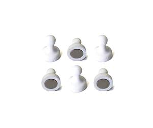 ALLboards Neodymium Magnets Set of 6 Pawn White, Durable Strong High Magnetic Attraction, for Glass Boards