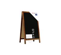 ALLboards Pavement Chalkboard Black with Wooden Frame 78×44 cm A Board Pavement Sign