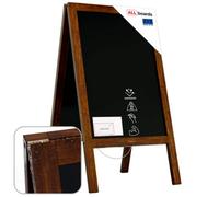 Allboards Pavement Sign Waterproof Heavy Stable Wooden Frame 118X61Cm, Sidewalk Advertising Board Chalkboard A-Frame