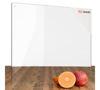 ALLboards Transparent Glass Chopping Board 50x40 cm, Tempered Glass Worktop Saver, Heat Proof, Scratch-Resistant