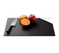ALLboards Glass Chopping Board Black Classic Black 30x40cm Cutting Board Splashback Worktop Saver for Kitchen Hob Protection Hot Cover Heat Resistant Multi-Glass Plate Dishes Pad Work Surface