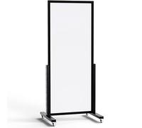 ALLboards VERT Vertical Board, Dry-Erase, Magnetic, Mobile, 167×73 cm, in a Black Wooden Frame