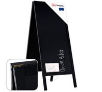 Allboards Waterproof Sidewalk Stop Easel With Black Lacquered Wood Frame 150 X 61 Cm