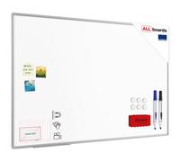 Allboards Whiteboard Dry Erase Ceramic Surface Aluminium Frame 150X100 Cm P3